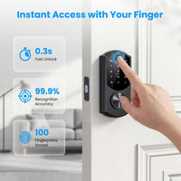 RUIKANG RA-7 WiFi Fingerprint Smart Lock with Keyless Entry Deadbolt – Auto-Lock & App Remote for Front Door