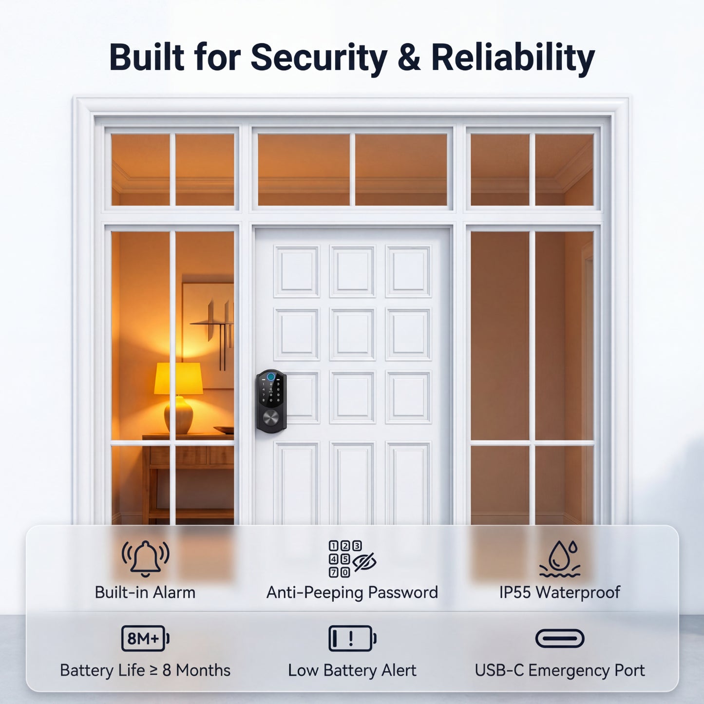 RUIKANG RA-7 WiFi Fingerprint Smart Lock with Keyless Entry Deadbolt – Auto-Lock & App Remote for Front Door