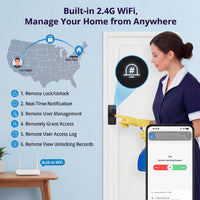 RUIKANG RA-9 WiFi Fingerprint Deadbolt with Keyless Entry & Touchscreen – Auto-Lock, App Control for Front Door