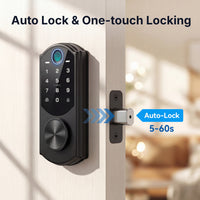 RUIKANG RA-7 WiFi Fingerprint Smart Lock with Keyless Entry Deadbolt – Auto-Lock & App Remote for Front Door