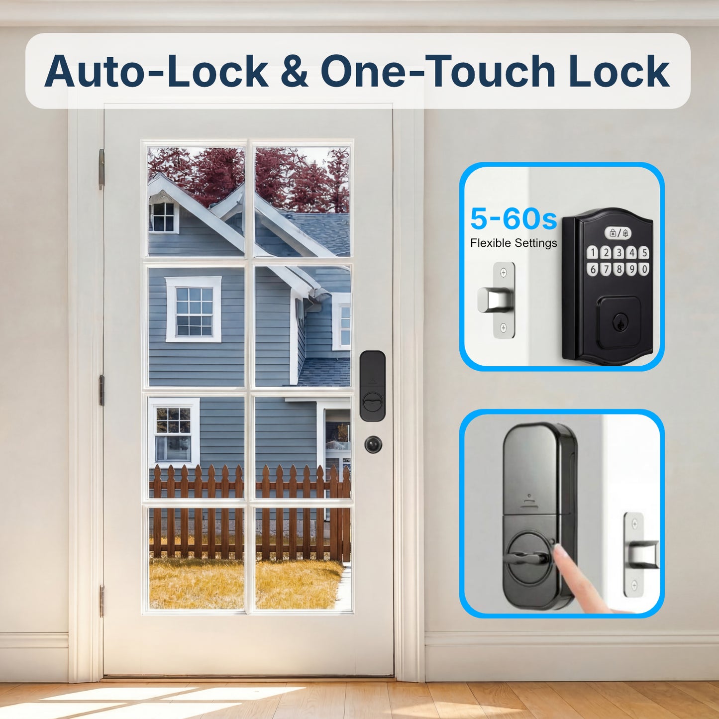 RUIKANG Y68 Keyless Entry Smart Deadbolt with Auto-Lock for Front Door