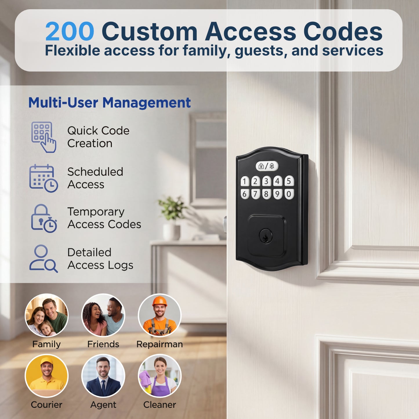 RUIKANG Y68 Keyless Entry Smart Deadbolt with Auto-Lock for Front Door