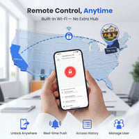 RUIKANG Y78 WiFi Fingerprint Keyless Entry Deadbolt with Auto-Lock & App Remote