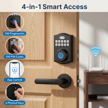 RUIKANG Y78 WiFi Fingerprint Keyless Entry Deadbolt with Auto-Lock & App Remote